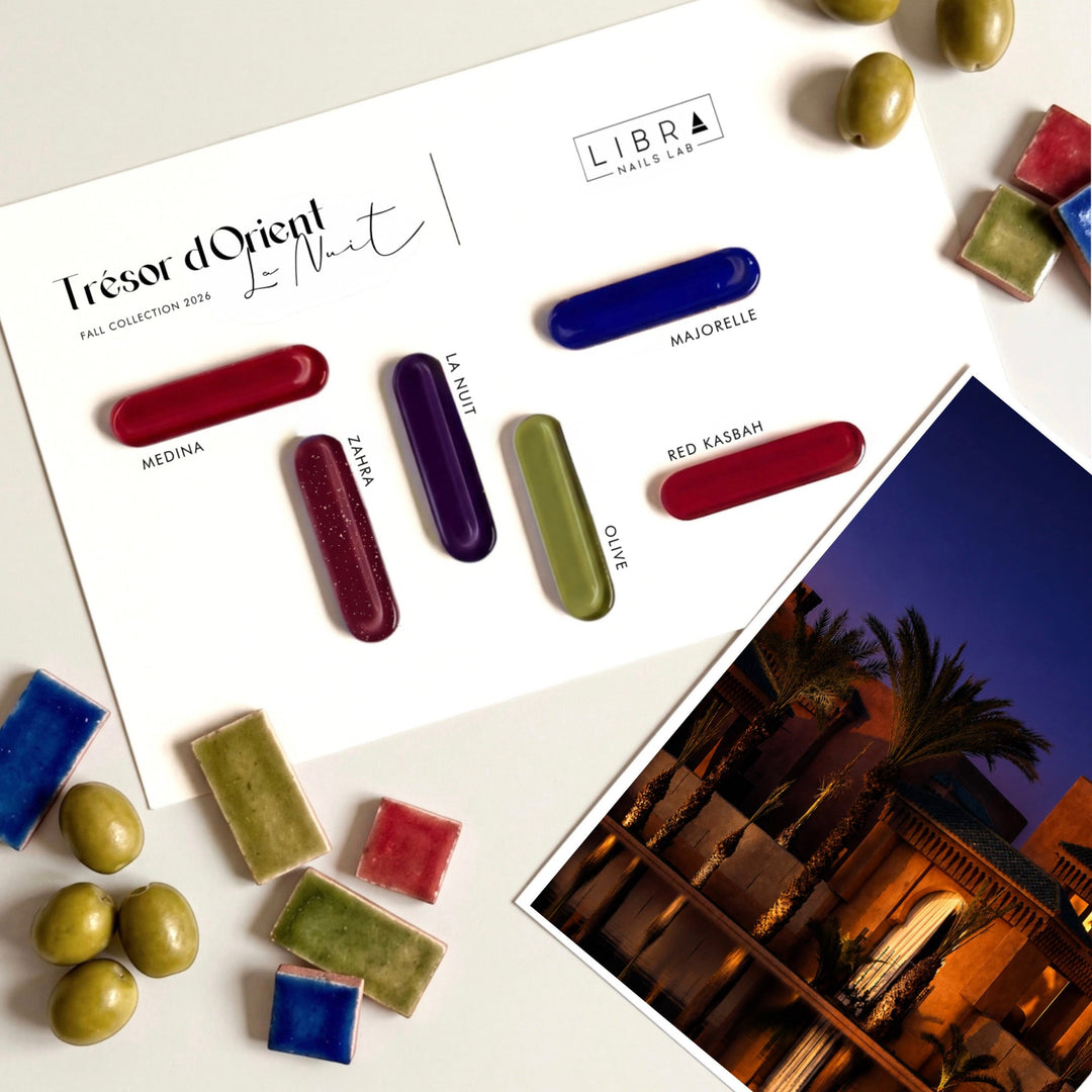 Trésor d'Orient – La Nuit, nuancier de la collection – Libra Nails Lab