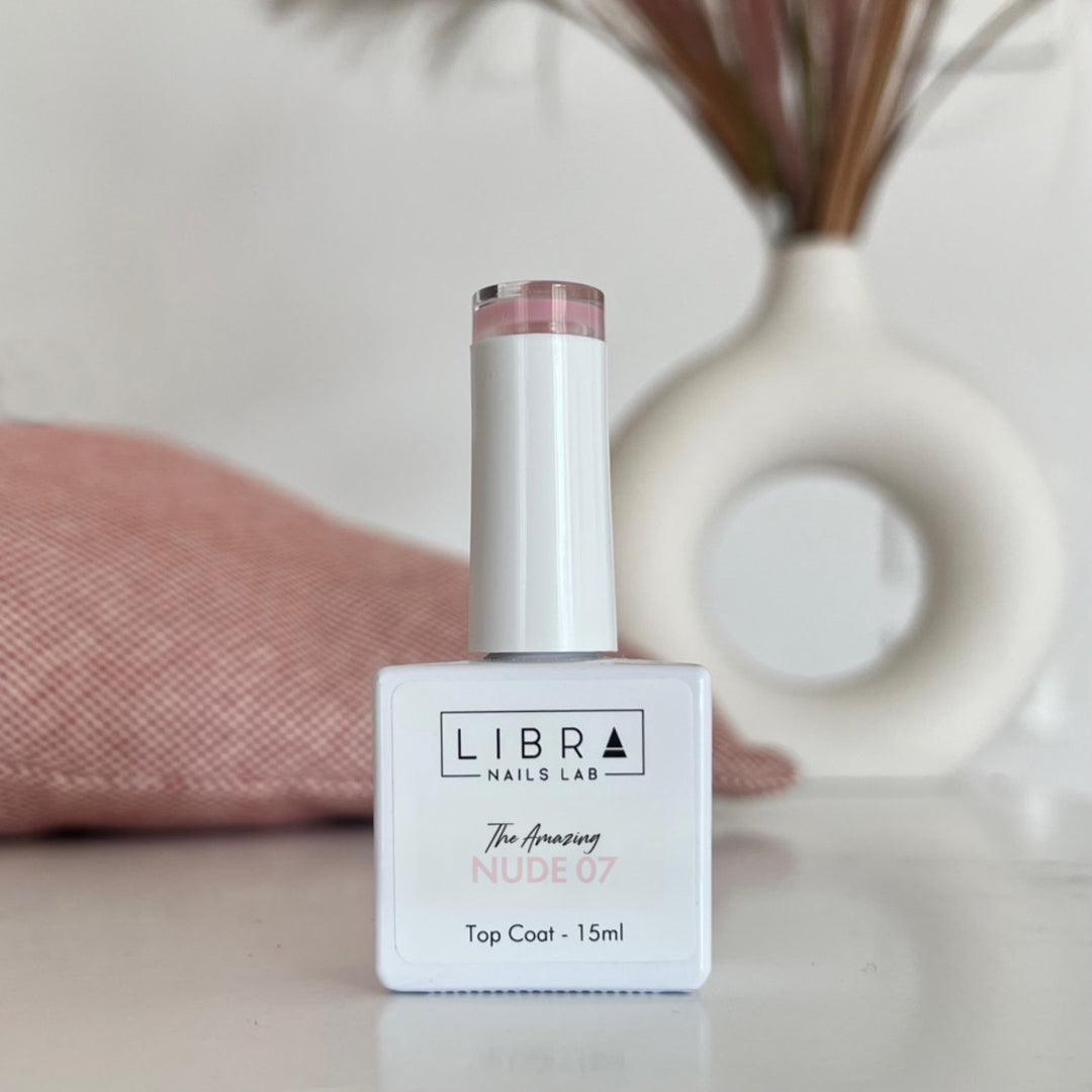 The Amazing Nude 07 - No Wipe glossy top coat HEMA/TPO free - 15ml