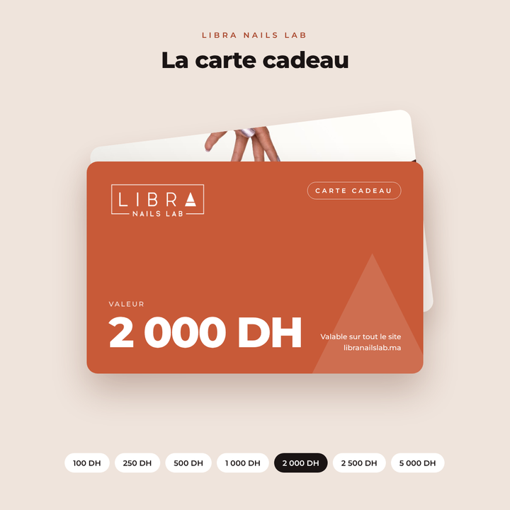 Carte cadeau Libra Nails Lab 2 000 DH